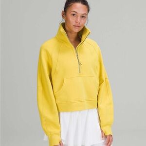 Lululemon Scuba Funnel Neck Sweatshirt Yellow M/L
